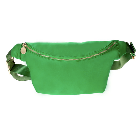 Green Nylon Fanny Packs
