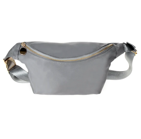 Grey Nylon Fanny Packs