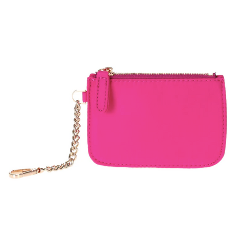 Rasberry Pink Keychain Wallet