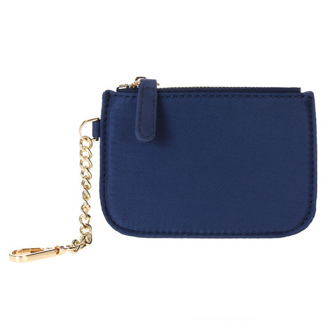 Navy Nylon Keychain Wallet