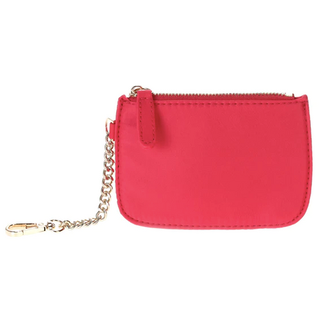 Red Nylon Keychain Wallet