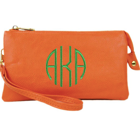 Orange Crossbody/ Wrislet (NO MONOGRAM)