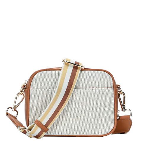 Tan & Camel Printed Crossbody