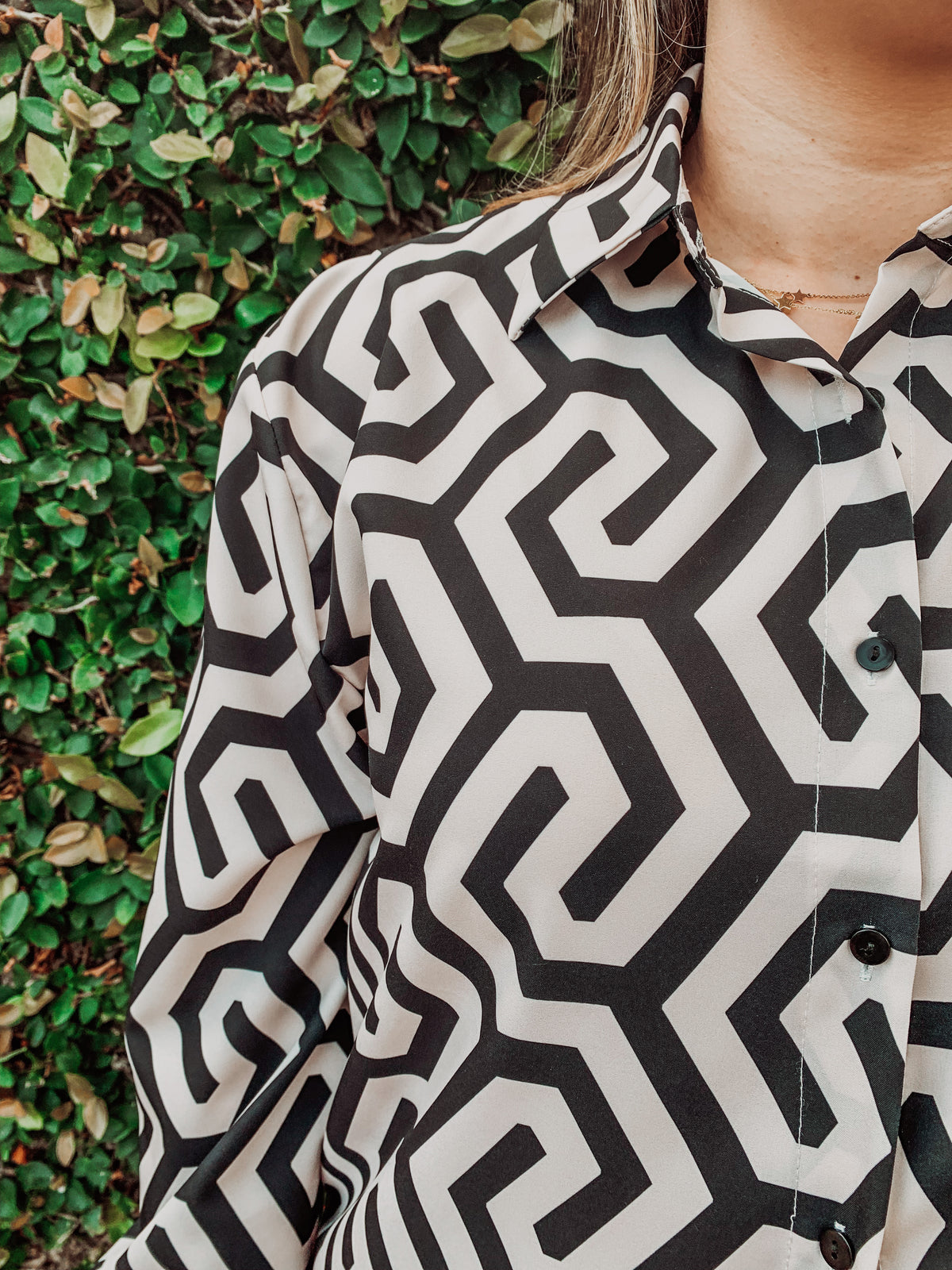 Zebra Geo Mix Top