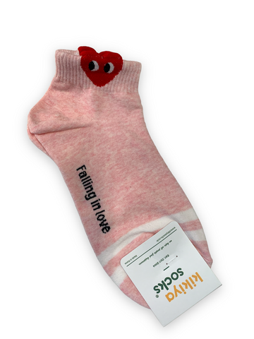 Heart Pink "Falling in Love" Socks